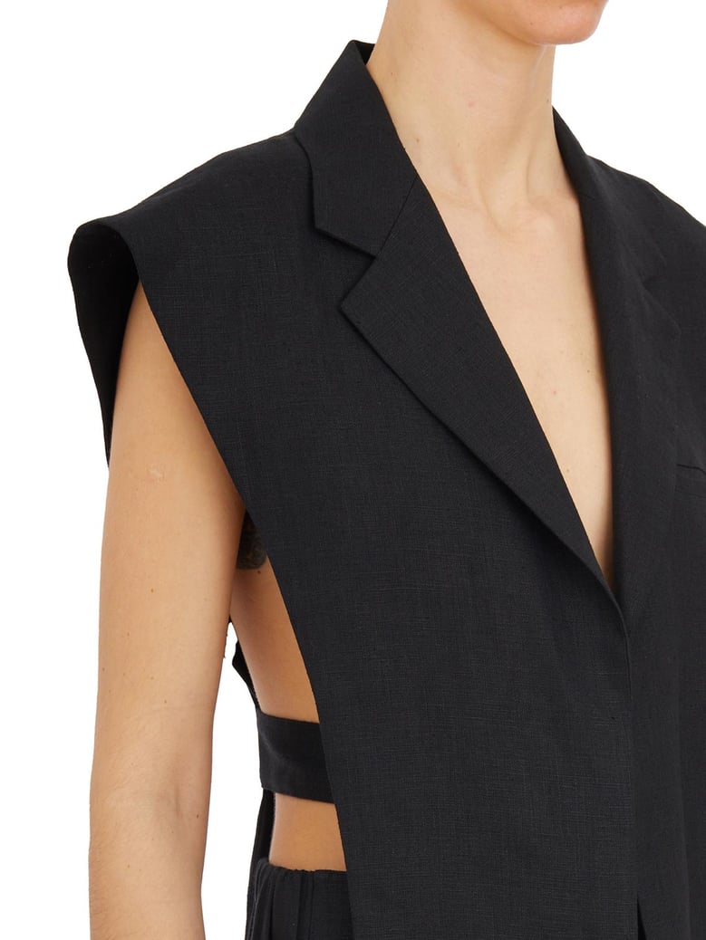 gilet in lino taglio giacca by Selfnex