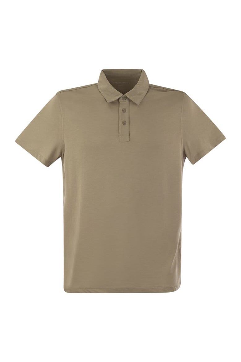 short-sleeved polo shirt in lyocell by Selfnex