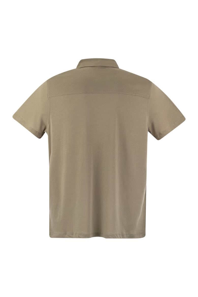 short-sleeved polo shirt in lyocell by Selfnex