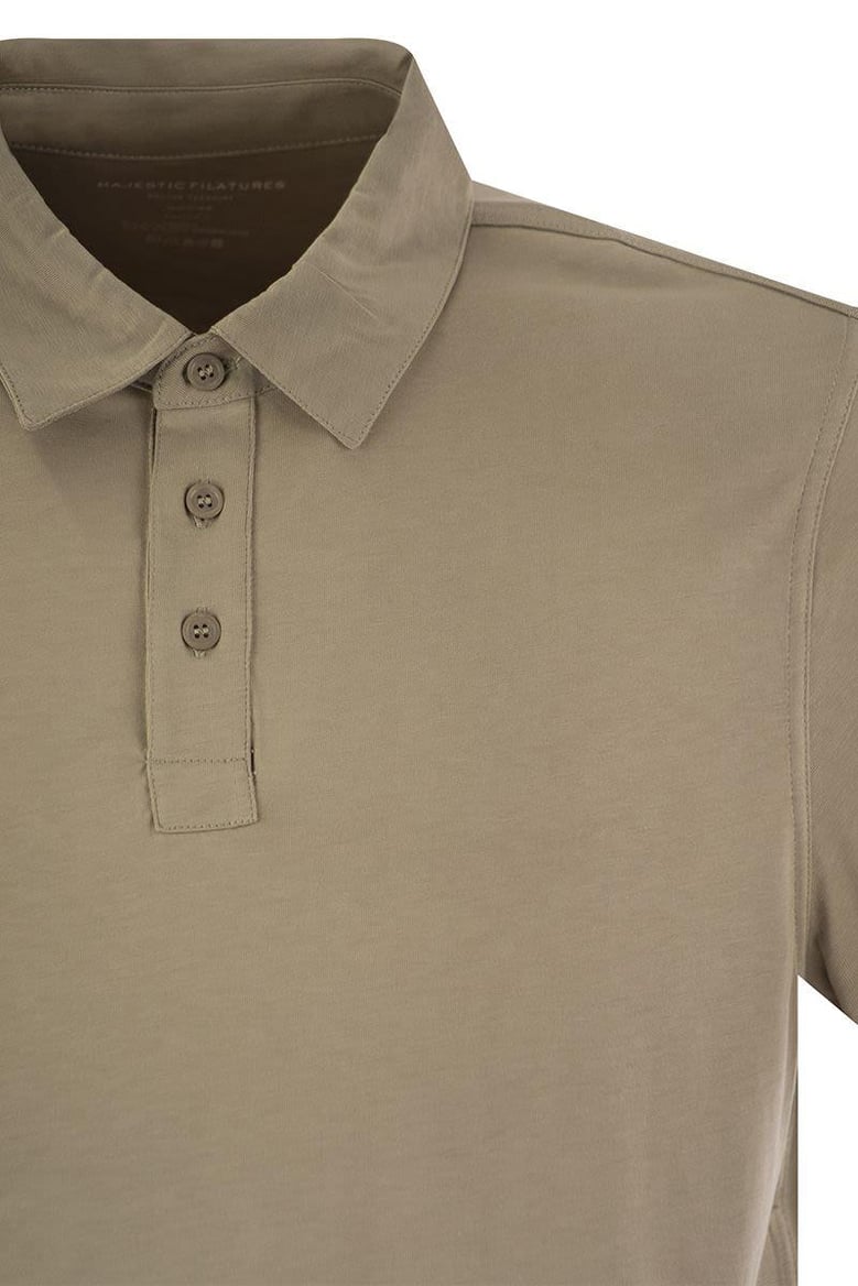 short-sleeved polo shirt in lyocell by Selfnex