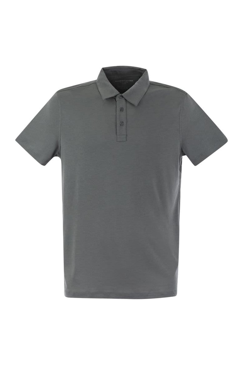 short-sleeved polo shirt in lyocell by Selfnex