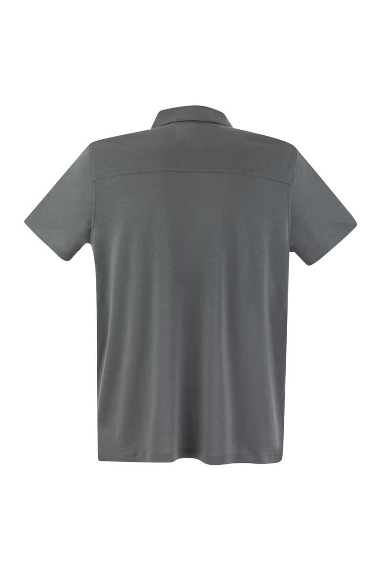 short-sleeved polo shirt in lyocell by Selfnex