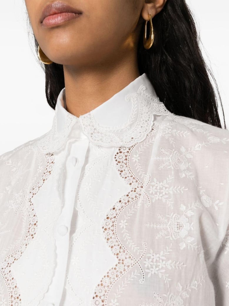 embroidered shirt dress by Selfnex