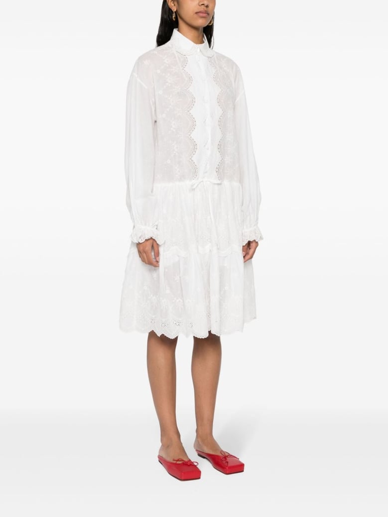 embroidered shirt dress by Selfnex
