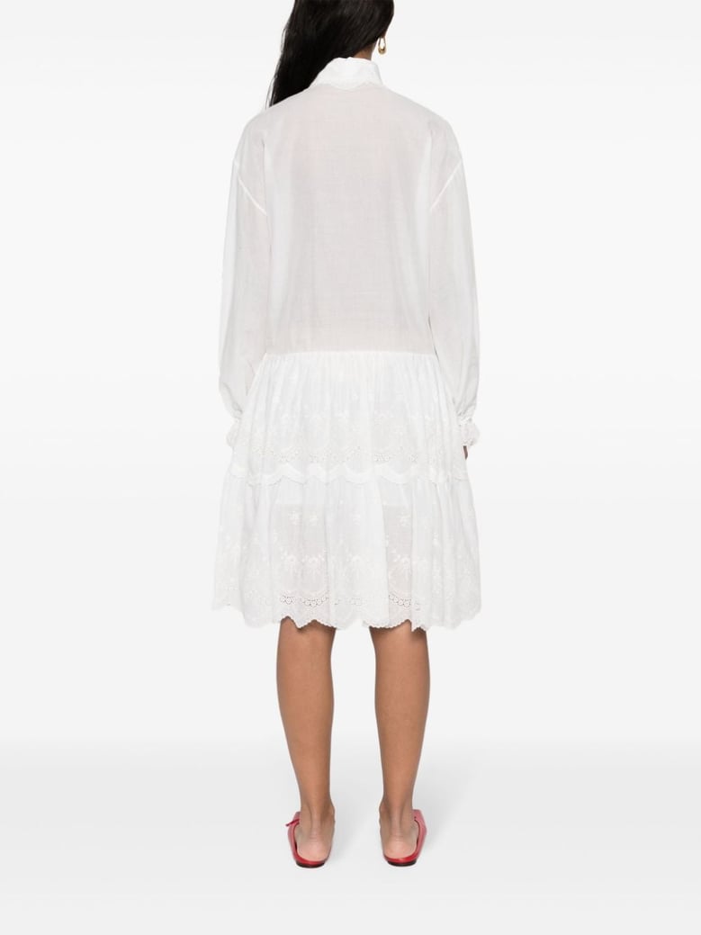 embroidered shirt dress by Selfnex