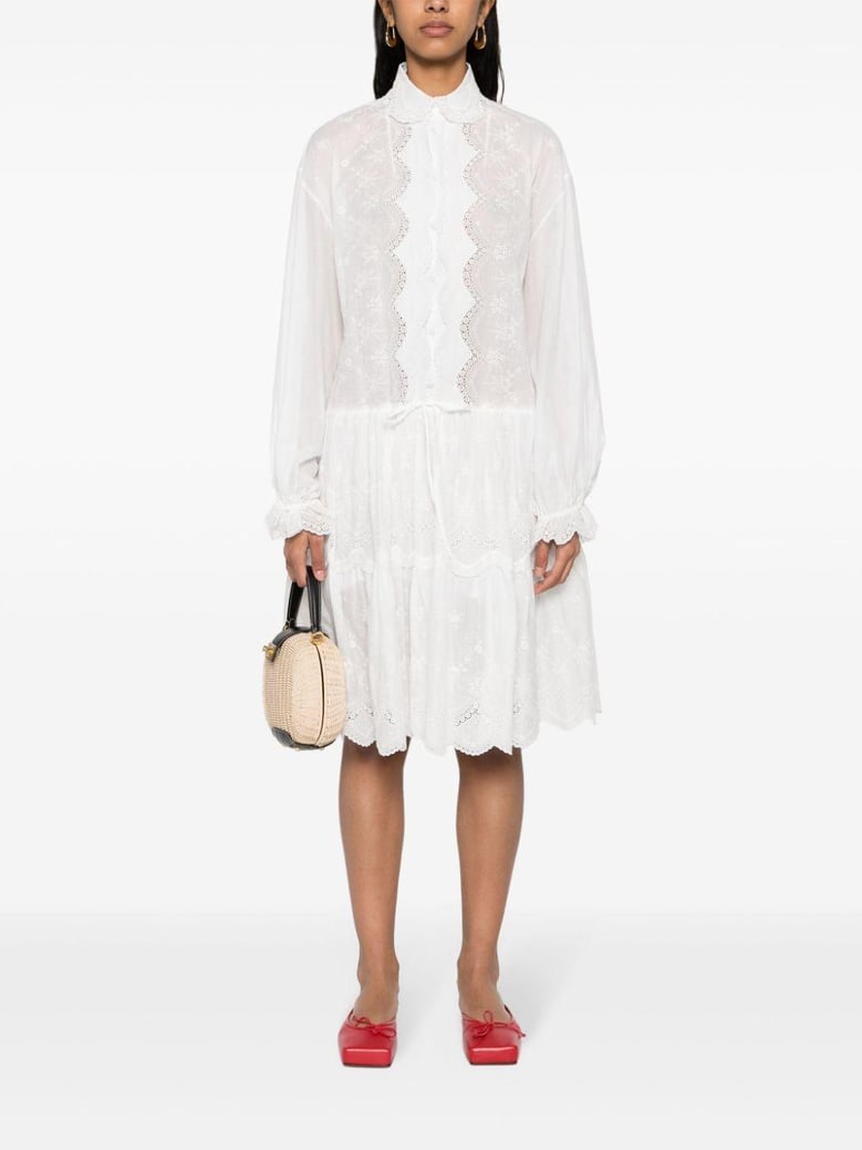 embroidered shirt dress by Selfnex