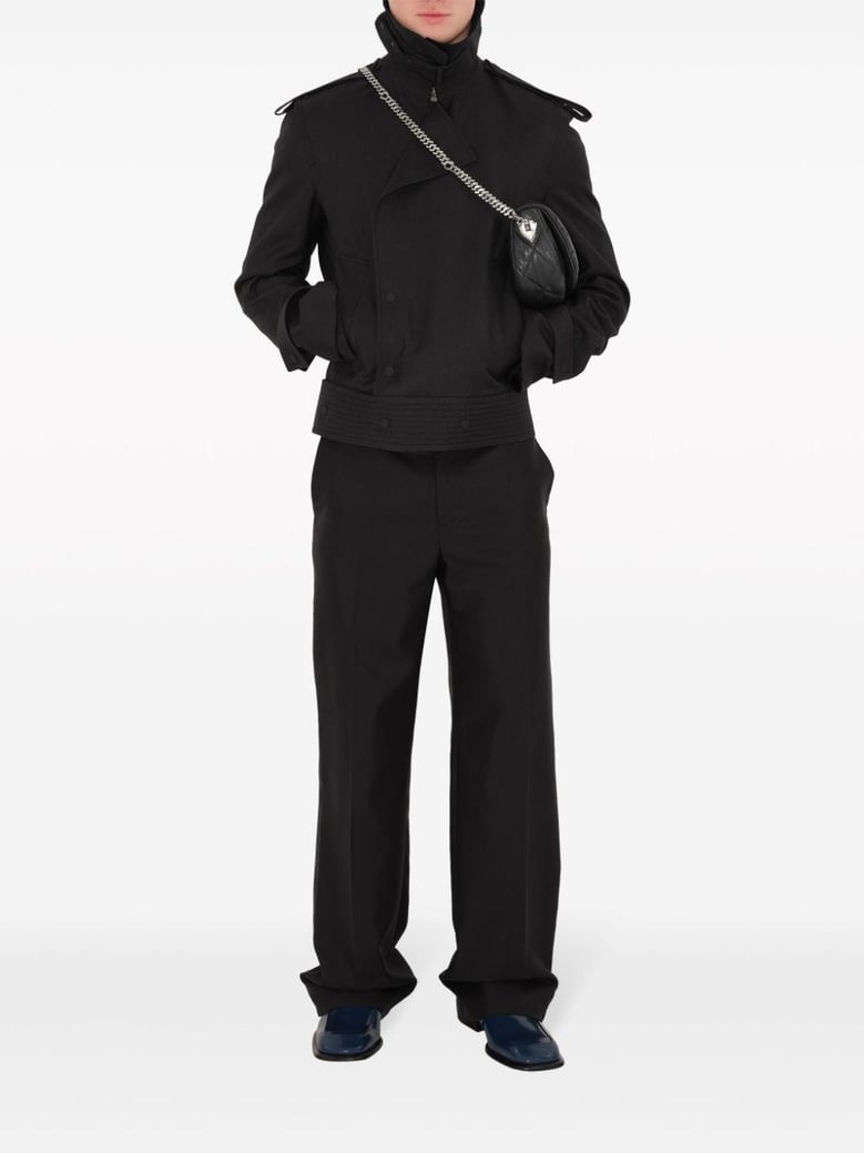 wool and silk blend trousers by Selfnex