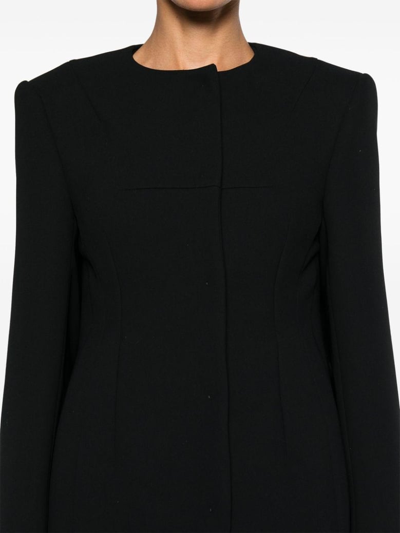 tailored collarless jacket by Selfnex