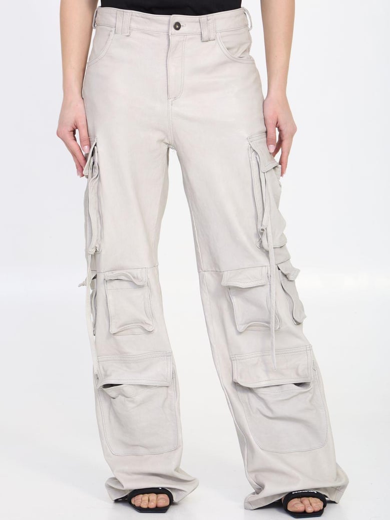 leather cargo pants by Selfnex