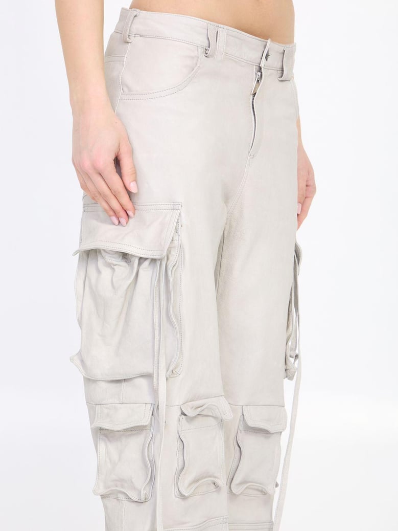 leather cargo pants by Selfnex
