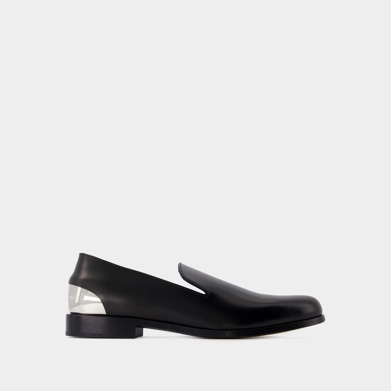 metal heel loafers by Selfnex