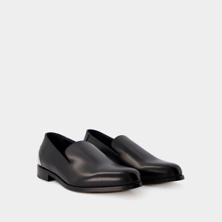 metal heel loafers by Selfnex