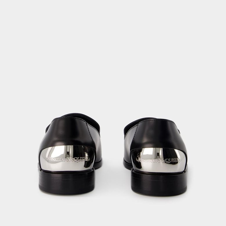 metal heel loafers by Selfnex