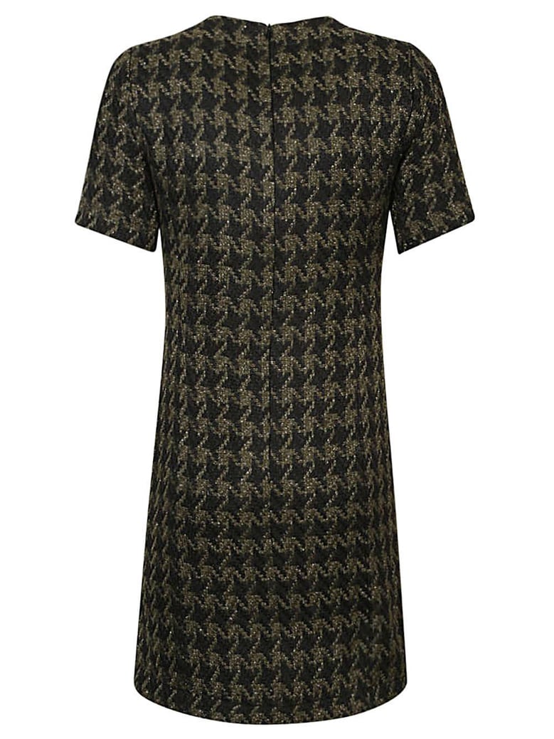 houndstooth wool blend short dress by Selfnex