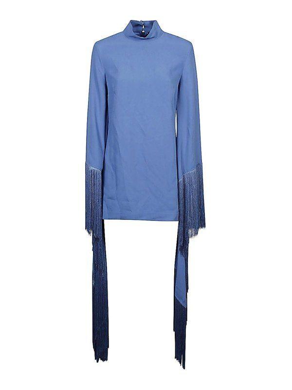 mini del mar fringed mini dress by Selfnex