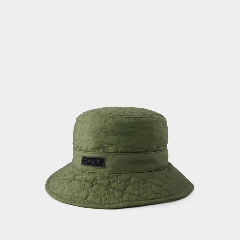 quilted tech bucket hat by Selfnex