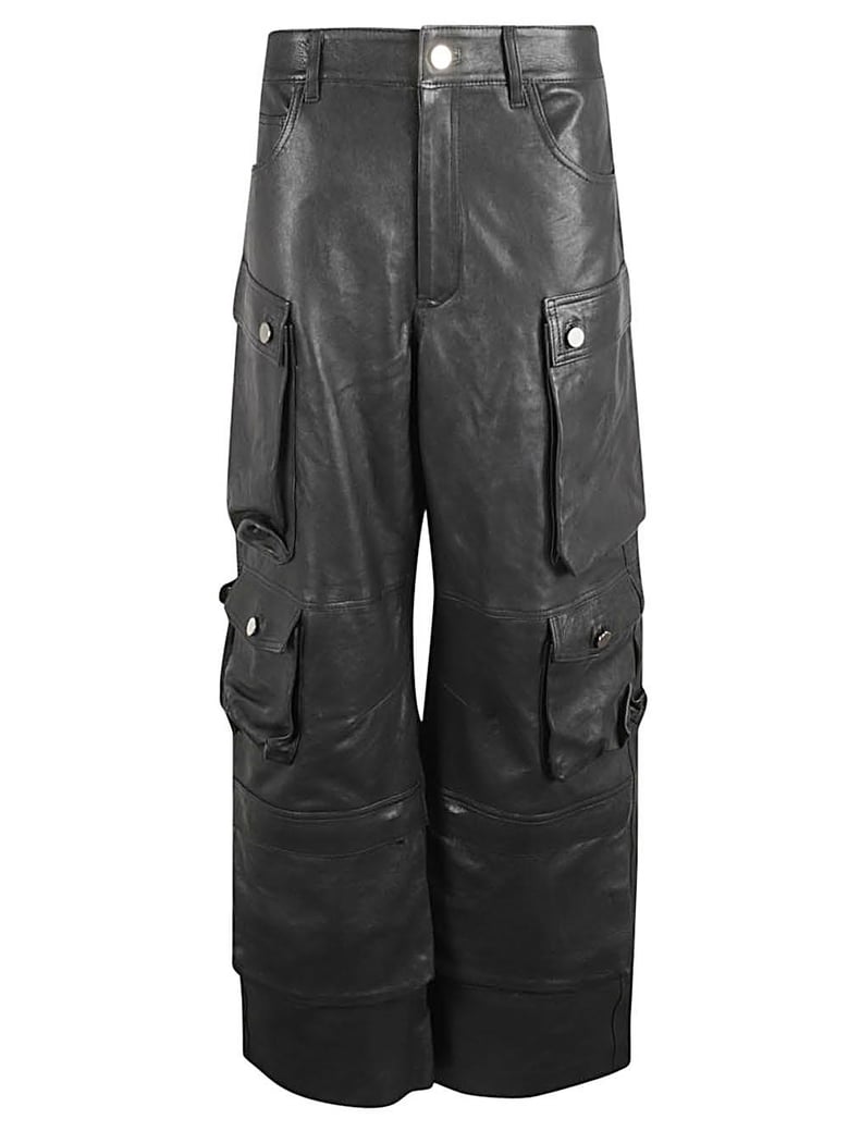 leather cargo pants by Selfnex