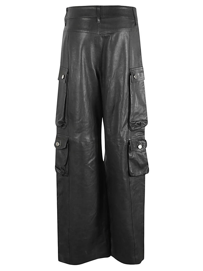 leather cargo pants by Selfnex