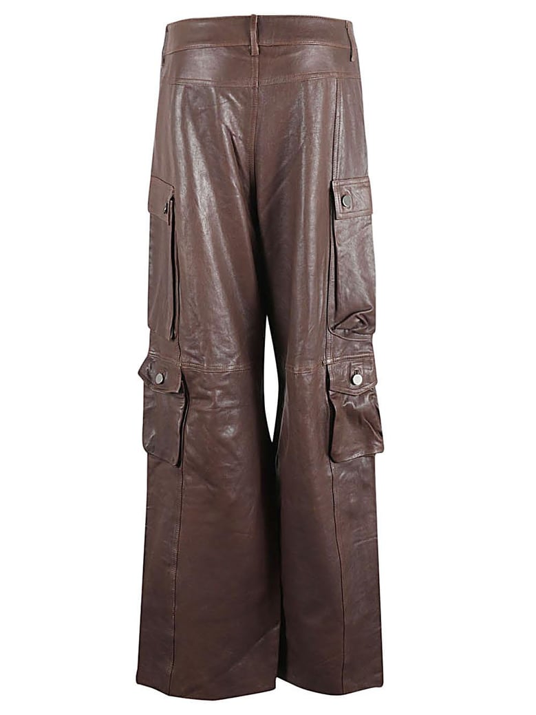leather cargo pants by Selfnex