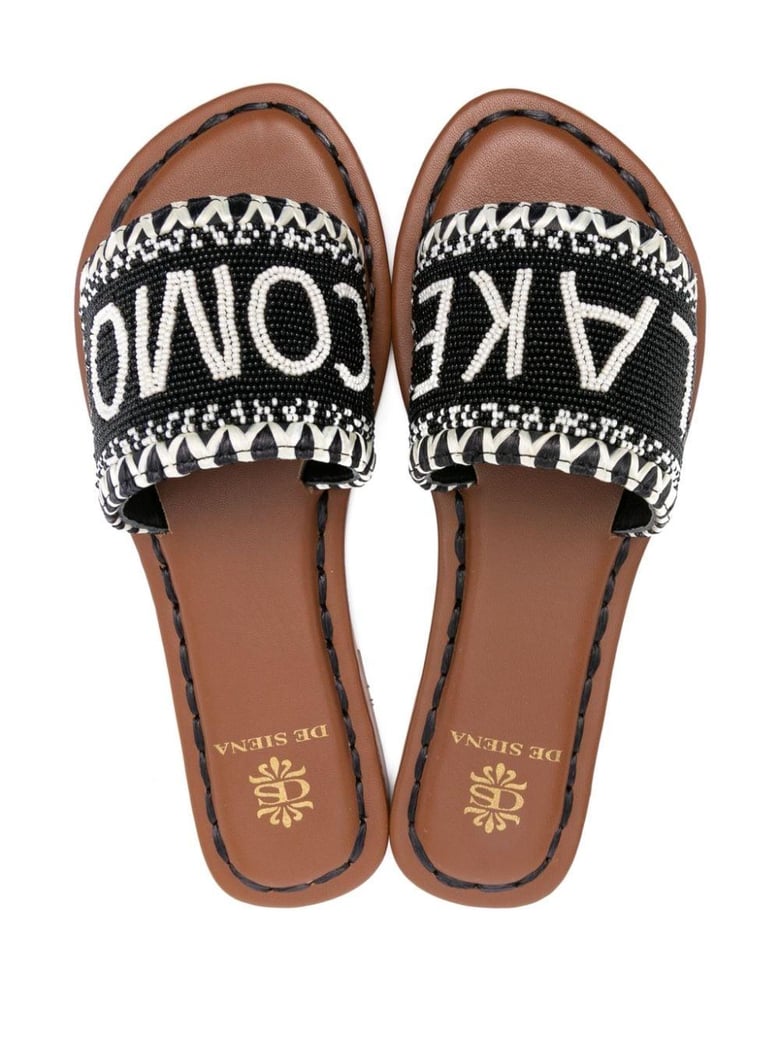 lake como beads flat sandals by Selfnex