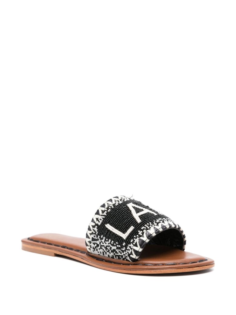 lake como beads flat sandals by Selfnex