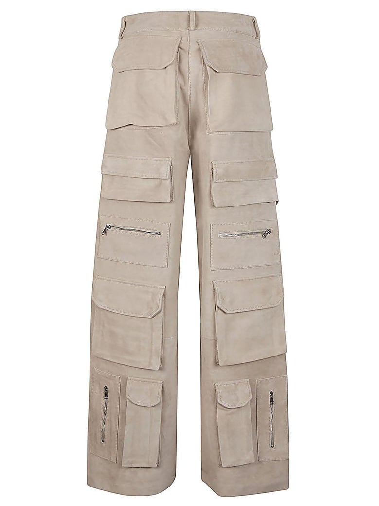 suede cargo trousers by Selfnex