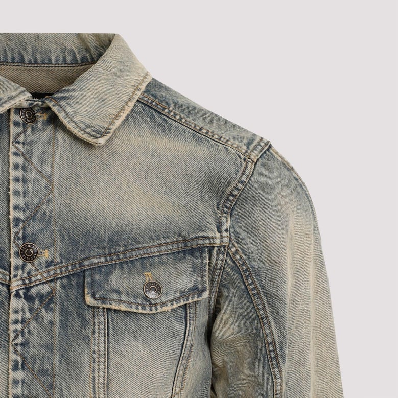 cutout denim jacket by Selfnex