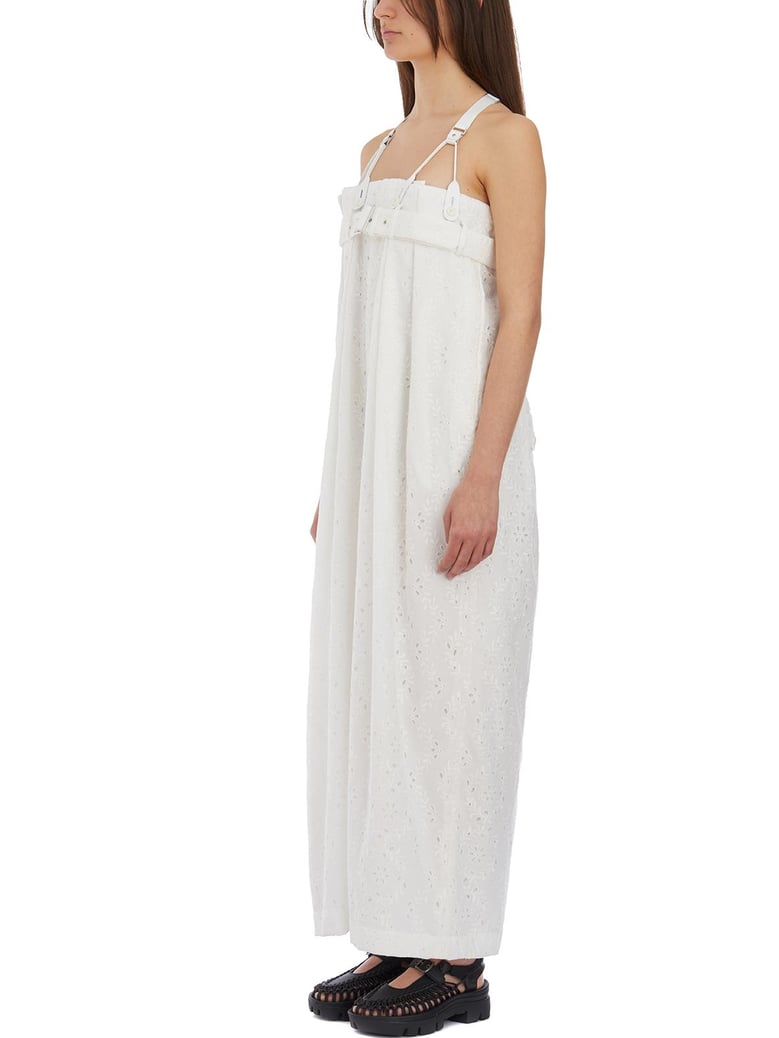 salopette with embroidered floreal by Selfnex