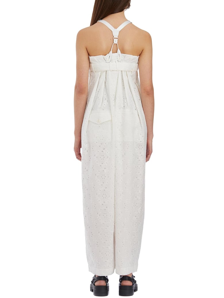 salopette with embroidered floreal by Selfnex