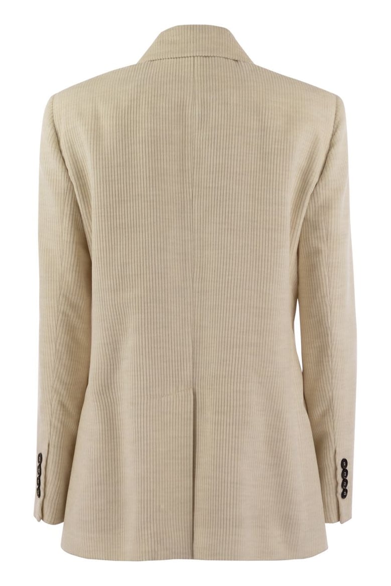viscose and cotton corduroy jacket with necklace by Selfnex