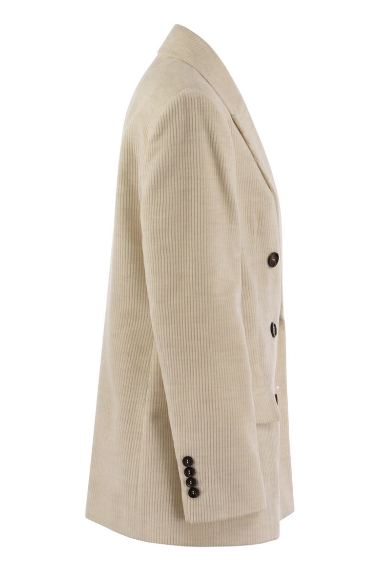 viscose and cotton corduroy jacket with necklace by Selfnex