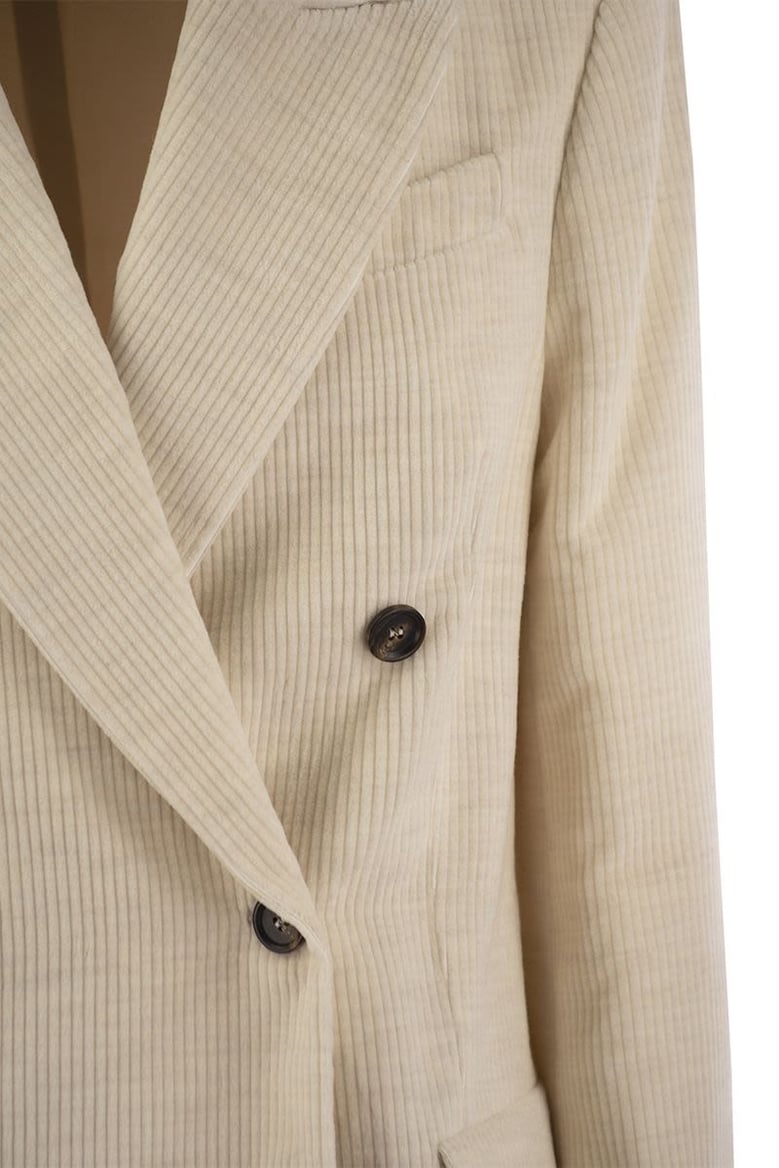 viscose and cotton corduroy jacket with necklace by Selfnex