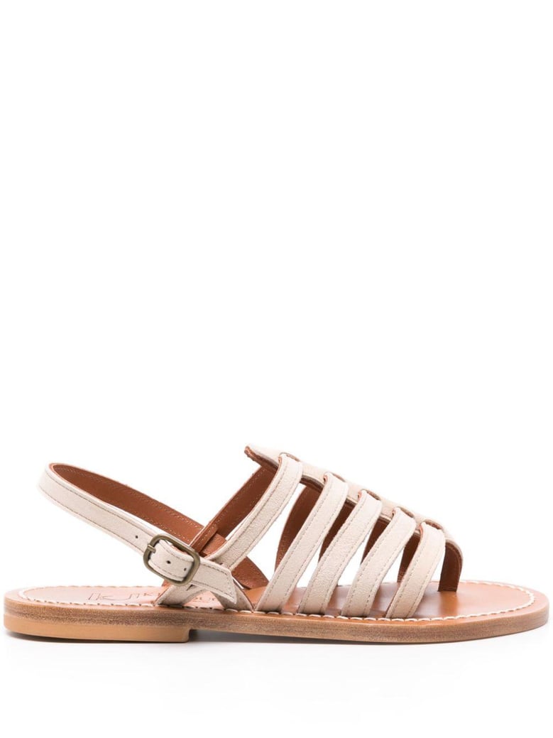 homere leather flat sandals by Selfnex
