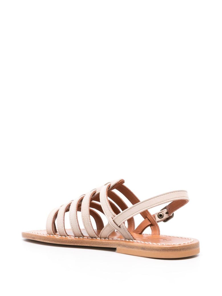 homere leather flat sandals by Selfnex