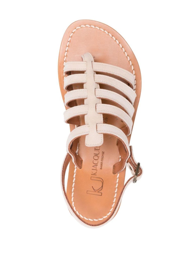 homere leather flat sandals by Selfnex