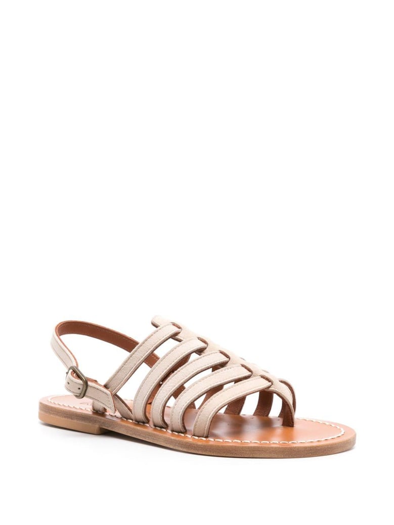homere leather flat sandals by Selfnex