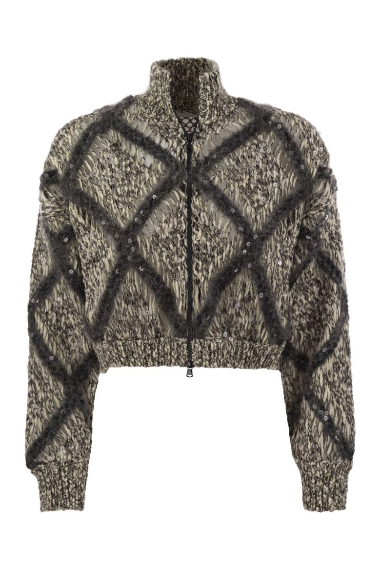 knitted wool-blend cardigan by Selfnex