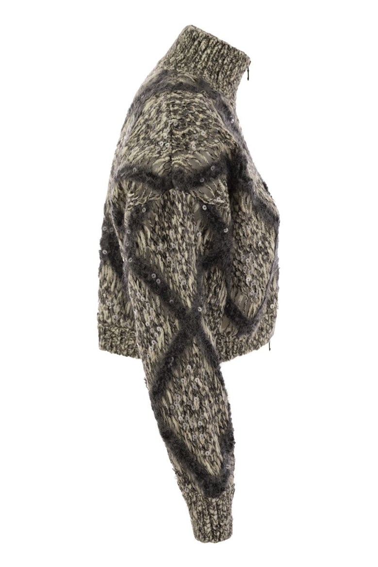 knitted wool-blend cardigan by Selfnex
