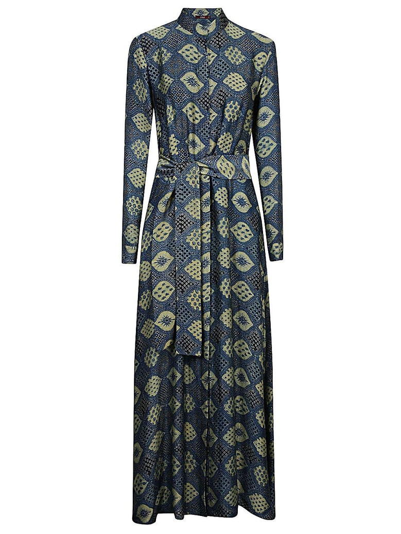 printed silk dress by Selfnex