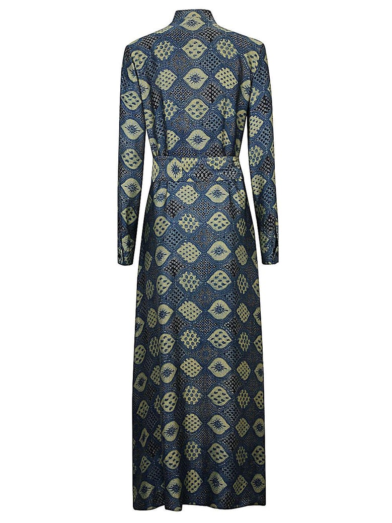 printed silk dress by Selfnex