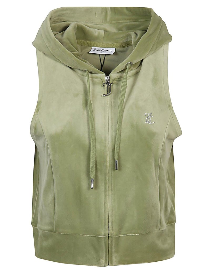gilly logo velour gilet by Selfnex