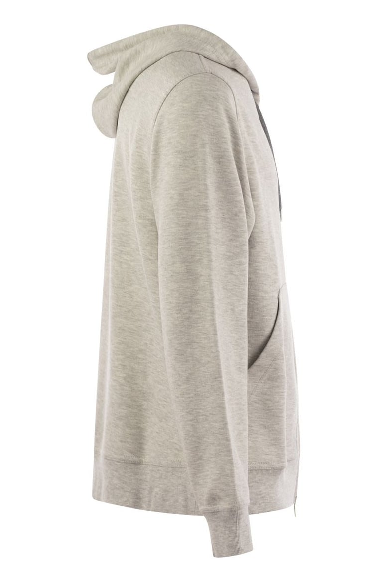 cotton cashmere and silk fleece zipped topwear by Selfnex