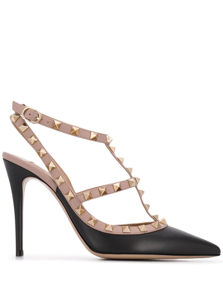 rockstud leather pumps by Selfnex