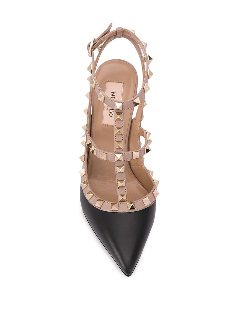 rockstud leather pumps by Selfnex
