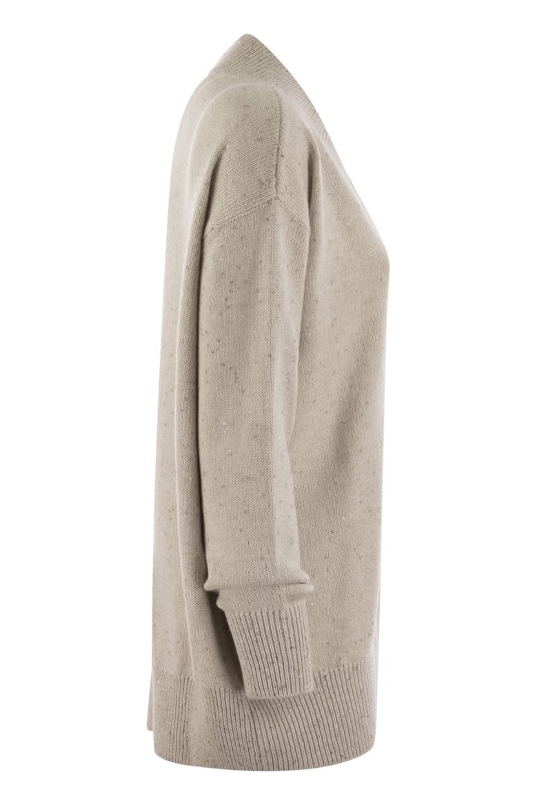 cashmere and silk sweater with micro sequins by Selfnex