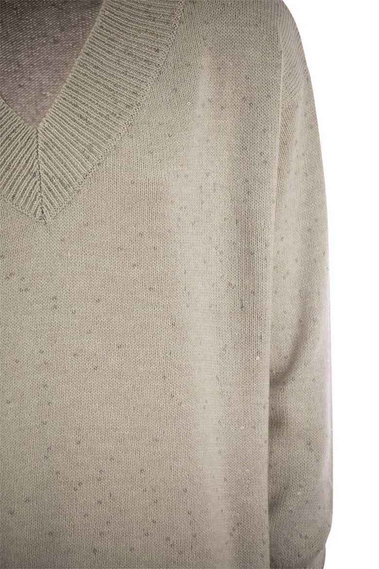 cashmere and silk sweater with micro sequins by Selfnex