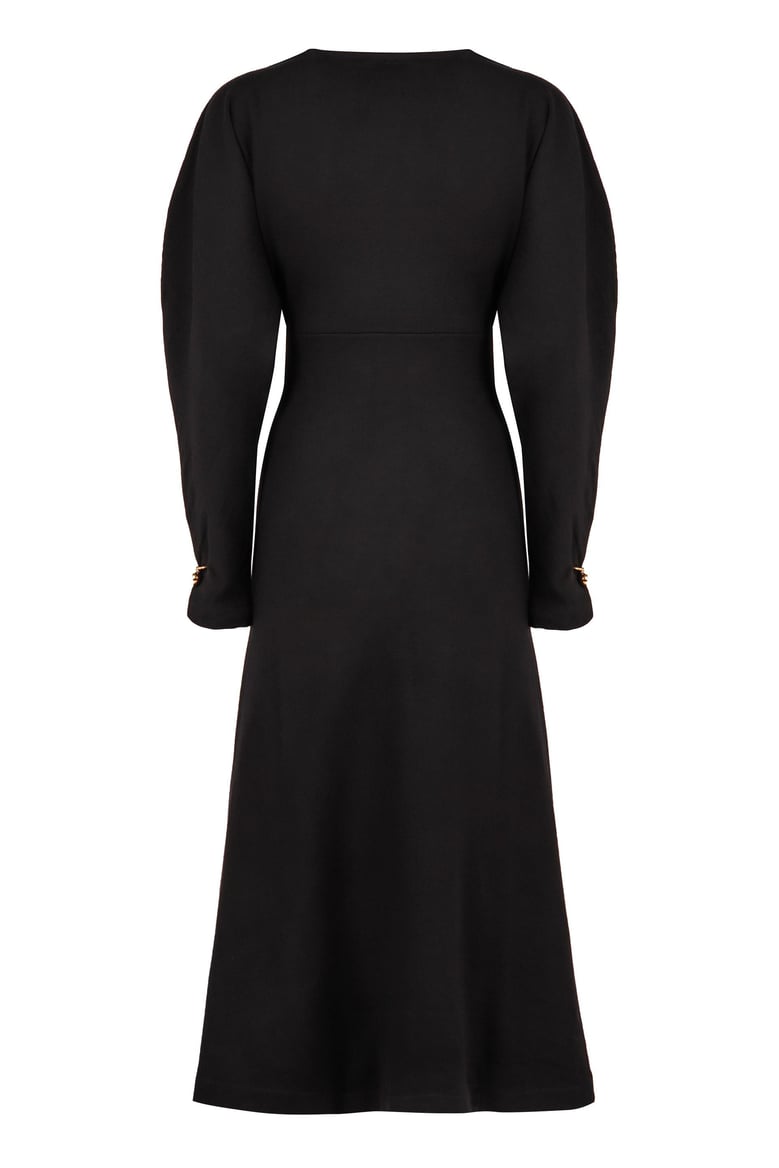 virgin wool midi dress by Selfnex