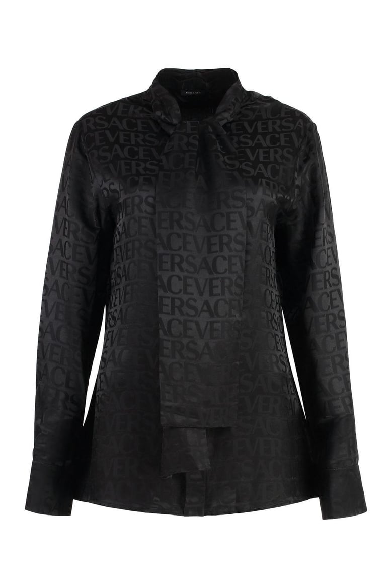 printed satin blouse by Selfnex
