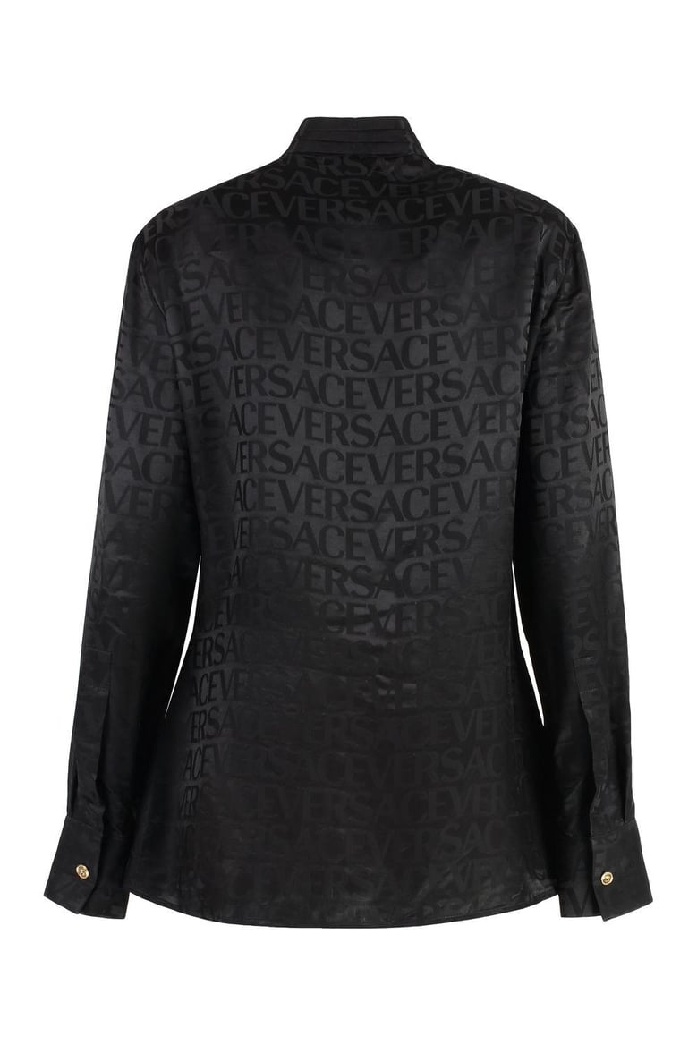 printed satin blouse by Selfnex