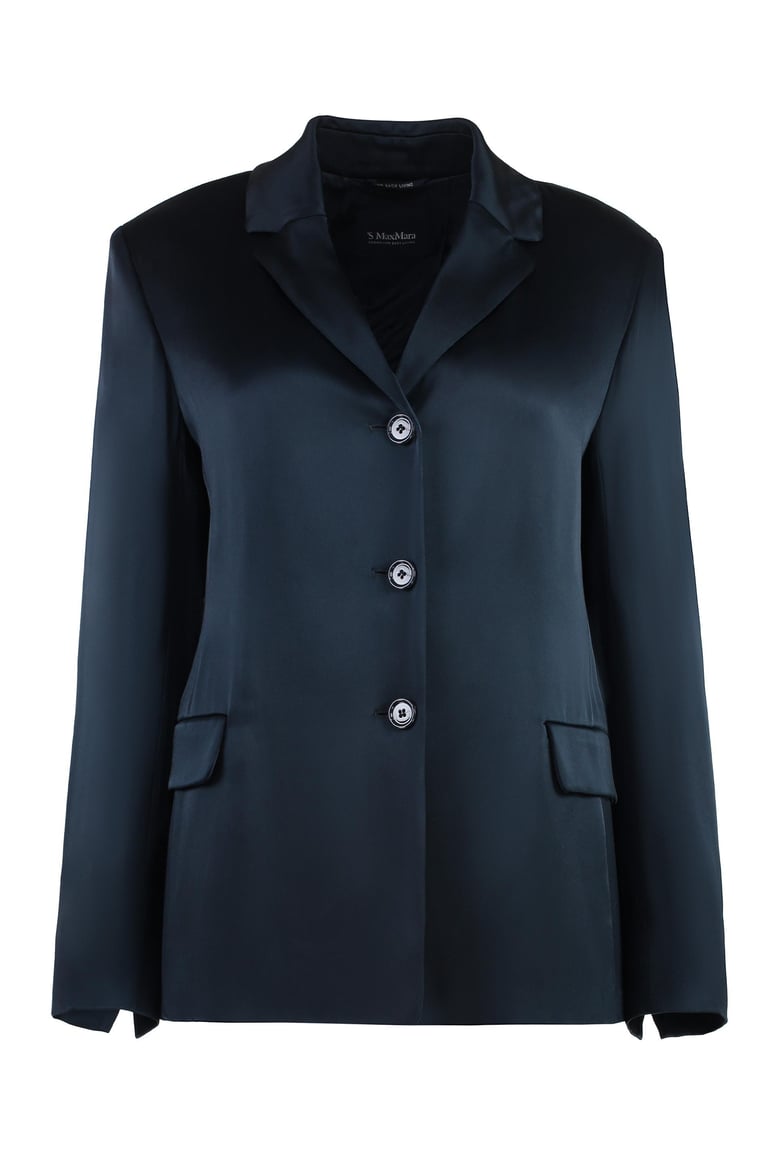 guido satin blazer by Selfnex